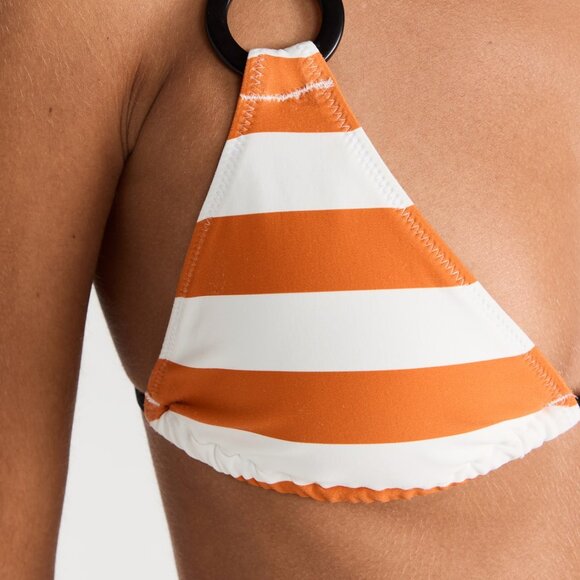 STAUD Tate Triangle Bikini Top – Cabana Stripe (Size L) - Picture 6 of 7